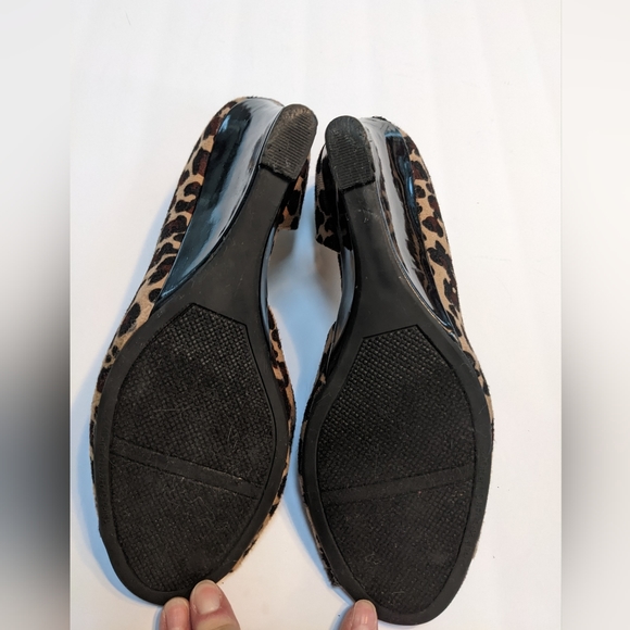 Rampage Leopard Peep Toe Wedge 8.5 - Picture 4 of 5